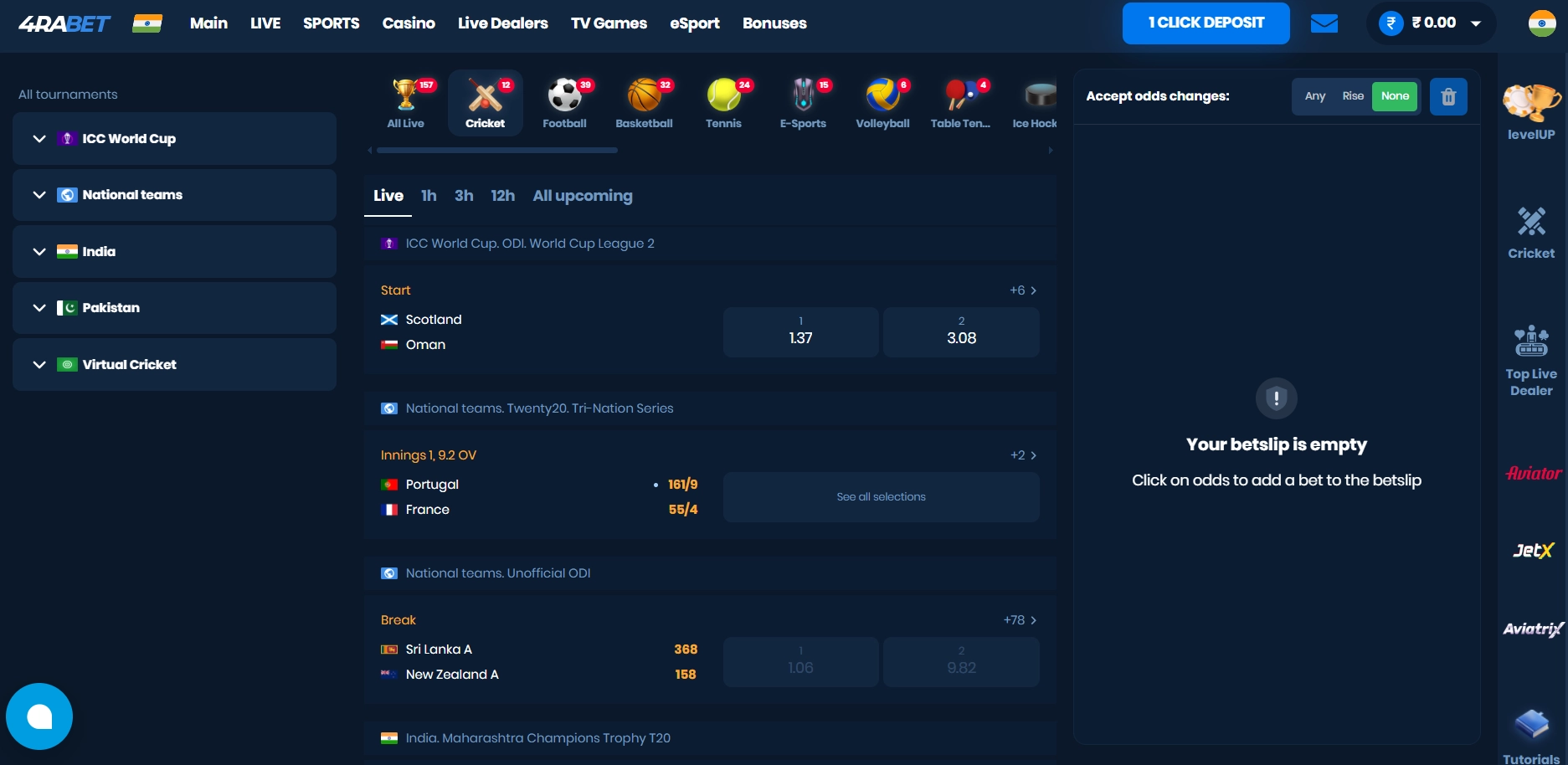 4Rabet Login live betting options – in-play wagering